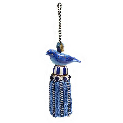 MacKenzie Childs Blue Bird Tassel