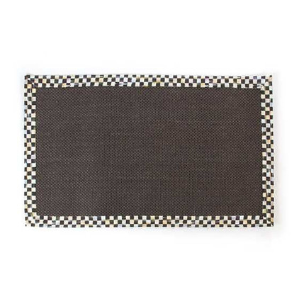 Mackenzie Childs Courtly Check Black Sisal Rug - 3X5