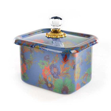 MacKenzie Childs Flower Market Recipe Box - Lapis