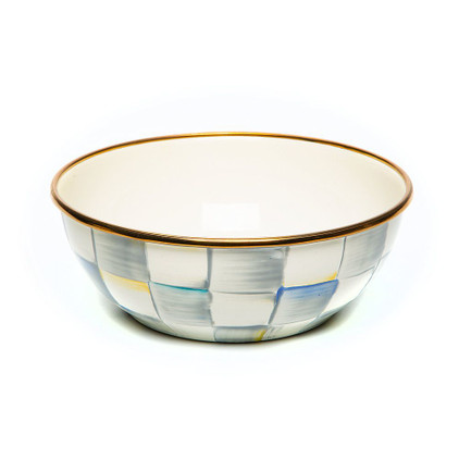 MacKenzie Childs Sterling Check Enamel Everyday Bowl