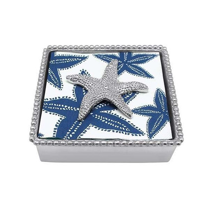 Mariposa Starfish Beaded Napkin Box