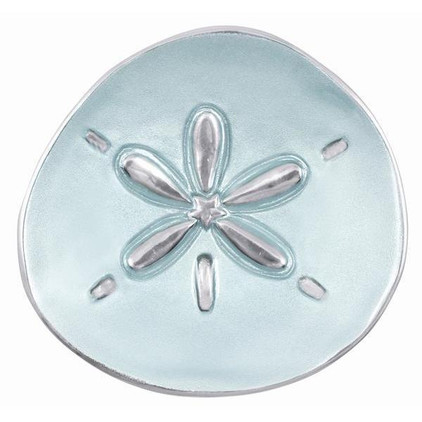 Mariposa Aqua Sand Dollar Canape Plate