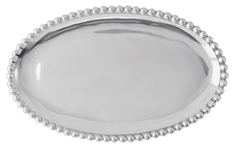 Mariposa Pearled Small Oval Platter