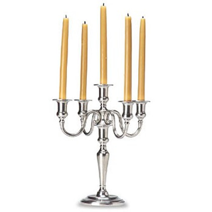 Match Italian Pewter 5 Flame Candelabra