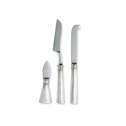 Match Italian Pewter Lucia Cheese Knife Set