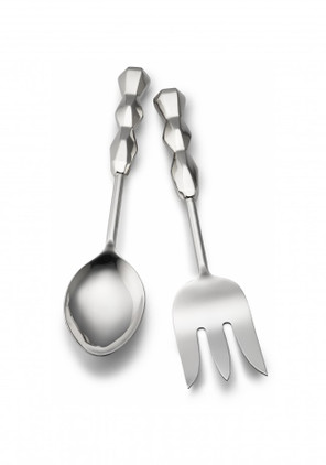 Mary Jurek Ibiza Vegetable Spoon and Meat Fork Set with Box 10.5" L