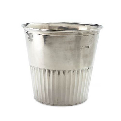 Match Italian Pewter Impero Waste Basket