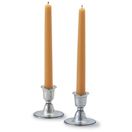 Match Italian Pewter Short Candlestick (Set of 2)