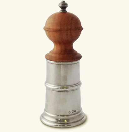 Match Italian Pewter Wood & Pewter Salt Mill