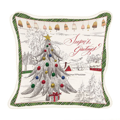 Michel Design Works Seasons Greetings Square Pillow