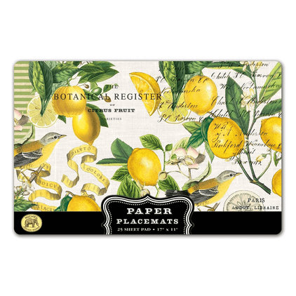 Michel Design Works Lemon Basil Paper Placemats