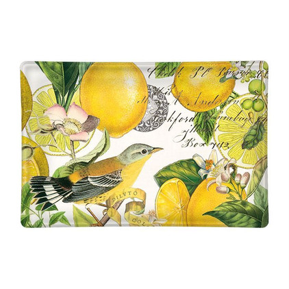 Michel Design Works Lemon Basil Rectangular Glass Soap Dish