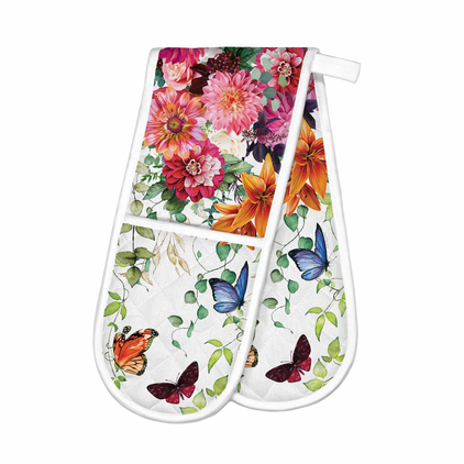 Michel Design Works Sweet Floral Melody Double Oven Glove