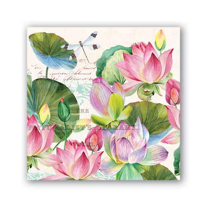 Michel Design Works Water Lilies Cocktail Napkin