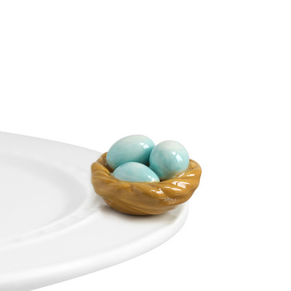 Nora Fleming Blue Robins Egg Mini Ceramic Charm