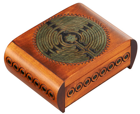 Polish Handcarved Wooden Box - Carved Trick Box