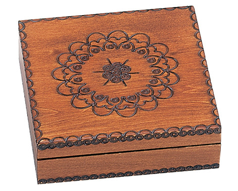 Polish Handcarved Wooden Box - All Purpose Box #3