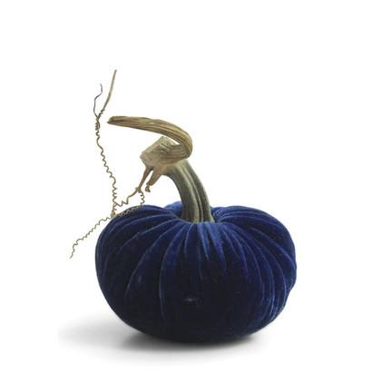 Plush Pumpkin Velvet Pumpkin 8 inch Sapphire