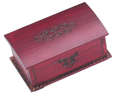 Polish Handcarved Wooden Box - Chest Trick Box #2