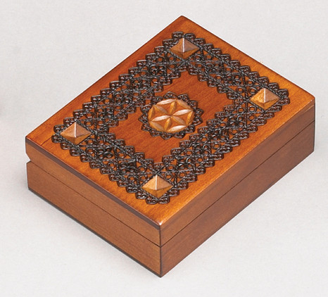 Polish Handcarved Wooden Box - Deep Carved Box #1