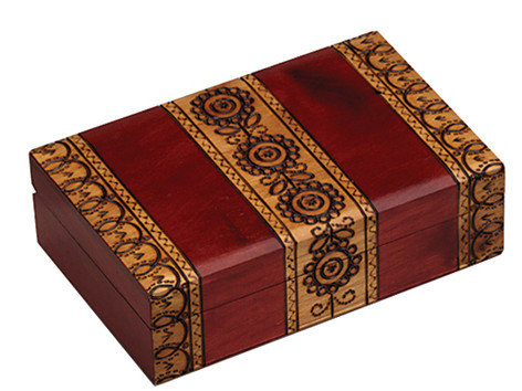 Polish Handcarved Wooden Box - Five Banded Box