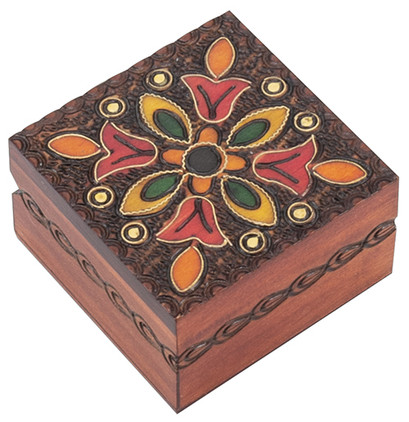 Polish Handcarved Wooden Box - Flower Box