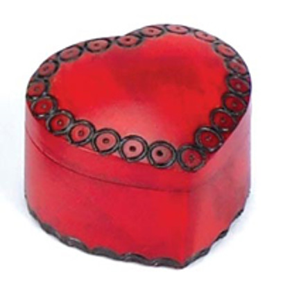 Polish Handcarved Wooden Box - Heart Swivel Box #1