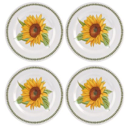 Portmeirion Botanic Garden Melamine Dinner Plates Set of 4 (Sunflower)