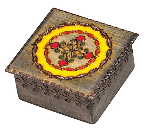 Polish Handcarved Wooden Box - Square Box