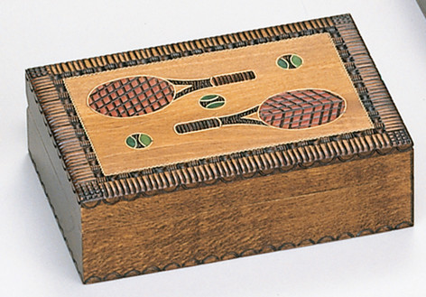 Polish Handcarved Wooden Box - Tennis Box #2