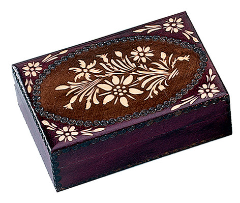 Polish Handcarved Wooden Box - Wildflower Box