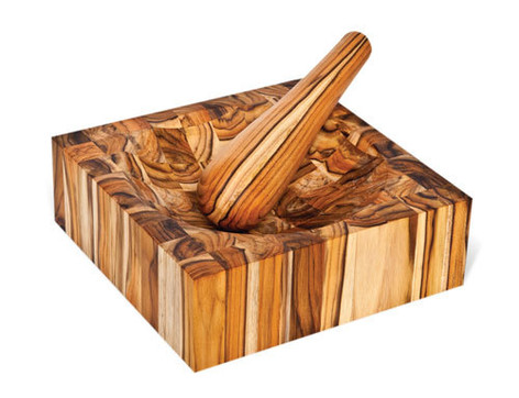 Proteak Square Mortar Pestle Set (12 x 12 x 4)