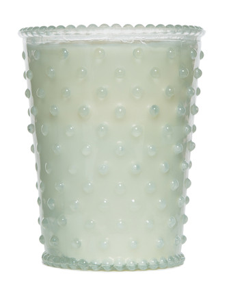 Simpatico Home 16 Ounce Hobnail Glass Candle - Snow (No. 85)