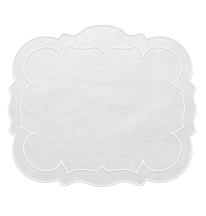 Skyros Designs Linho Collection White White Rectangle