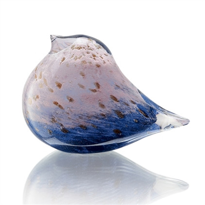 SPI Home Art Glass Blue and White Bird