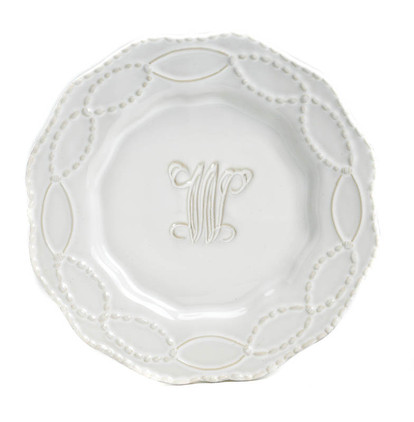 Skyros Designs Legado Salad Plate Engraved (Select Your Initial)