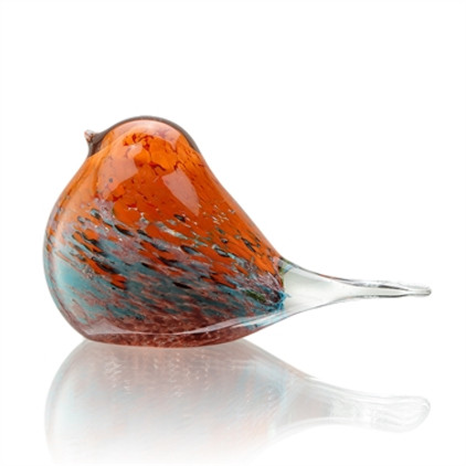 SPI Home Art Glass Orange Bird