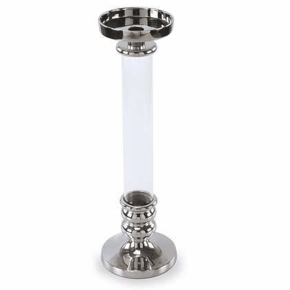 SPI Home Tall Glass Column Pillar Candleholder