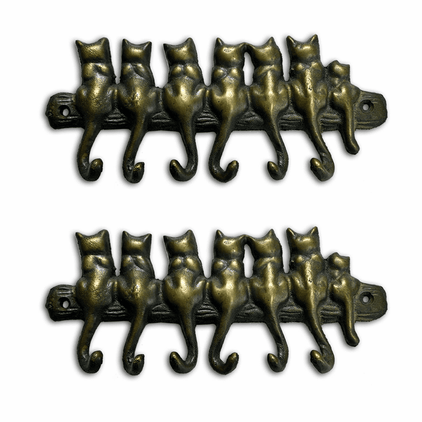 SPI Home Seven Cat Key Hook Set of 2