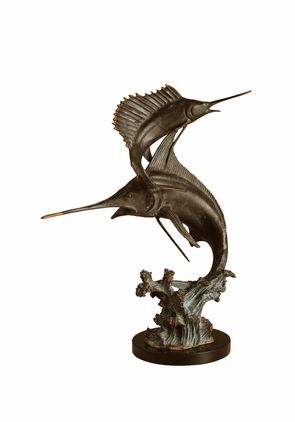 Two Bills Marlin & Sailfish Sculpture by SPI Home