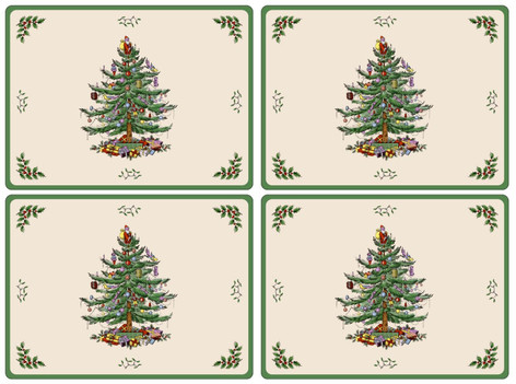 Spode Christmas Tree Pimpernel Gifts Placemats Set of 4