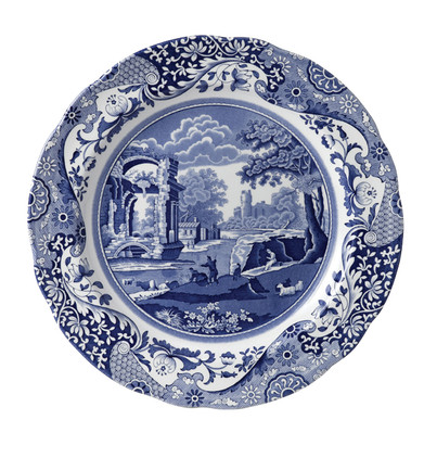 Spode Blue Italian 8 inch Salad or Dessert Plate