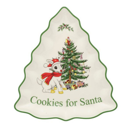 Spode Christmas Tree Rudolph Cookies for Santa Tree Dish