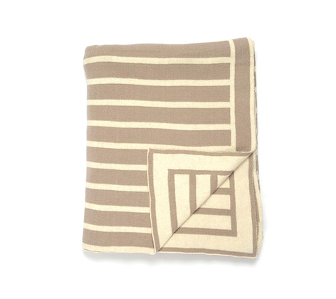 Darzzi Stone Natural Striped Throw Blanket 50X60