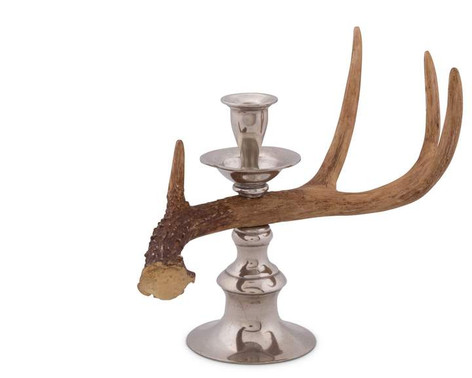 Vagabond House Antler - Resting Whitetail Single Light Candlestick