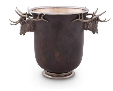 Vagabond House Bronze Ice Bucket - Elk Head