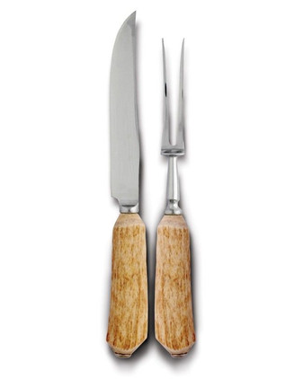 Vagabond House Carving Sets  - Natural Look Faux Antler Handle