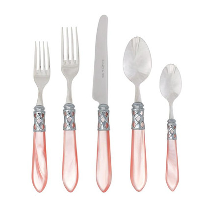 Vietri Aladdin Brilliant Light Pink Five-Piece Place Setting