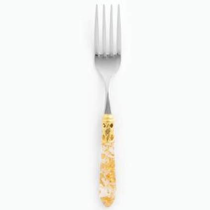 Vietri Aladdin Brilliant Gold Fleck Serving Fork