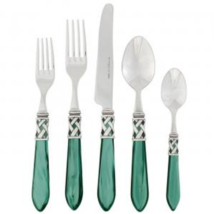 Vietri Aladdin Antique Green Five-Piece Place Setting